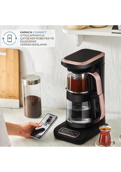 Premium Konuşan Wifi-Uzaktan Kontrollü Otomatik Cam Çay Makinesi ve Filtre Kahve Makinesi 2500W + Onerous Mutfak Tartısı fiyatları