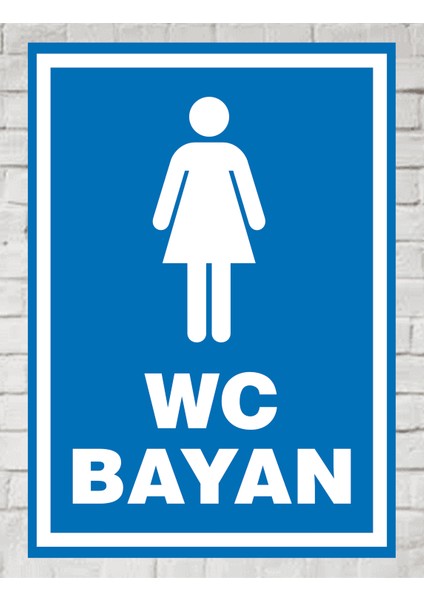 Zafrak Reklam Wc Tabela Bayan 24X34 cm