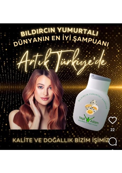 Bıldırcın Yumurtalı Şampuan 200 ml