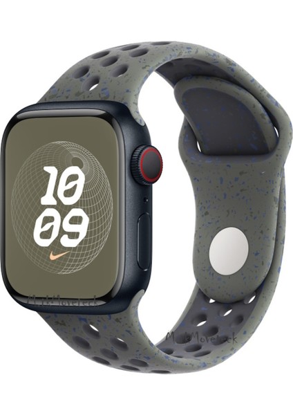 Nike Spor Delikli Renkli Kordon Apple Watch 38 mm 40 mm 41 mm Uyumlu Kayış Koyu Haki