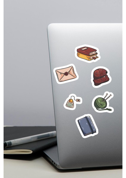 Sonbahar Kış Temalı Sticker Seti - Ajanda - Telefon - Laptop Sticker Seti 11 Adet