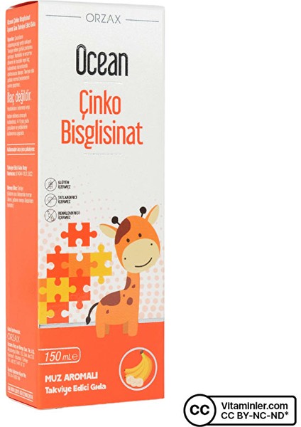 Ocean Çinko Bisglisinat 150 Ml