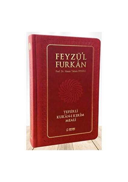 Feyzü'l Furkan Tefsirli Kur'an-ı Kerim Meali (Sempatik cep boy) - Sadece Meal - Ciltli) Bordo
