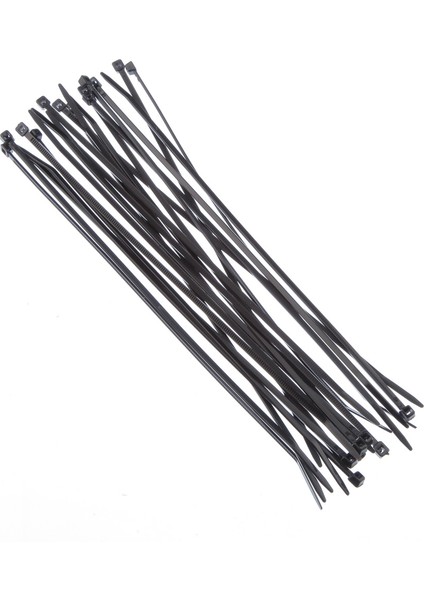 Plastik Kablo Bağı Klipsi Cırt Kelepçe 200 mm x 2.5 mm Siyah 50 Adet