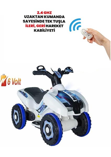 Kumandalı Akülü Araba 6 Volt 2-4 Yaş