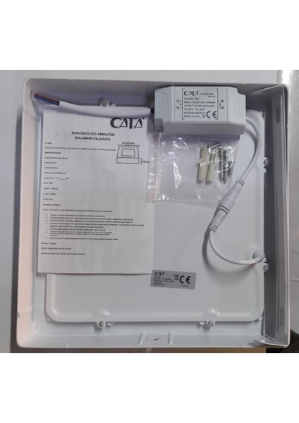 5 Adet Ct 5274 Cata 30 W Sıva Üstü LED Spot Beyaz Kasa Beyaz Işık 6400K fırsatları