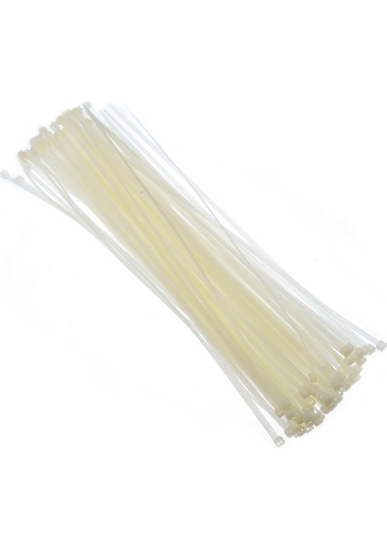 Plastik Kablo Bağı Klipsi Cırt Kelepçe 292 mm x 3.6 mm Beyaz 50 Adet
