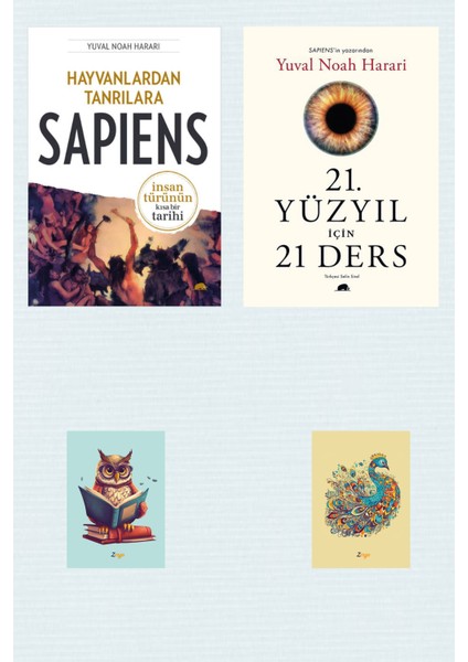 Hayvanlardan Tanrılara: Sapiens - 21. Yüzyıl İçin 21 Ders - Yuval Noah Harari - Not Defterli Seti