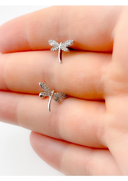 Cerrahi Çelik Zirkon Taşlı Yusufçuk Figürlü Kıkırdak Helix Tragus PIERCING(1ADET)