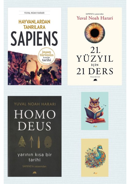 Hayvanlardan Tanrılara: Sapiens - 21. Yüzyıl İçin 21 Ders - Homo Deus - Yuval Noah Harari - Not Defterli Seti