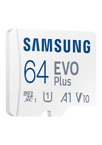 Samsung Evo Plus 64GB Hafıza Kartı 130 Mb/s Micro Sdhc Sd Adaptör MB-MC64KA/TR modelleri