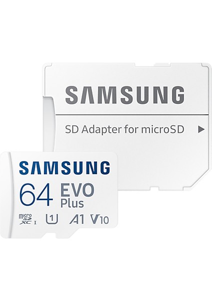 Samsung Evo Plus 64GB Hafıza Kartı 130 Mb/s Micro Sdhc Sd Adaptör MB-MC64KA/TR fırsatları