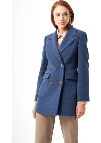 Kaşe Dokulu Indigo Ceket modelleri