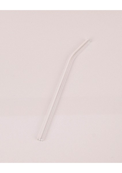 1 Adet Kokteyl Sunum Pipeti Cam Pipet Isıya Dayanıklı Eğimli 20CM Şeffaf Cam Pipet Tekli