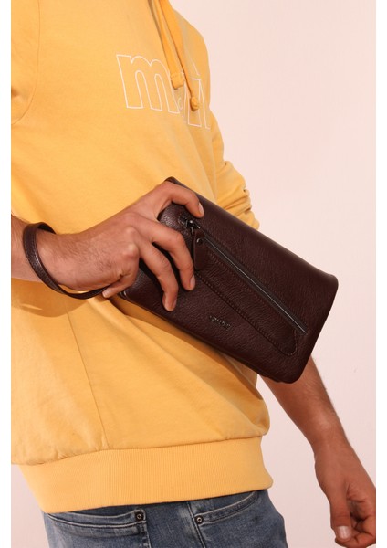 4272 Hakiki Yüzde Yüz Deri El Çantası El Pörtföyü Clutch Çanta