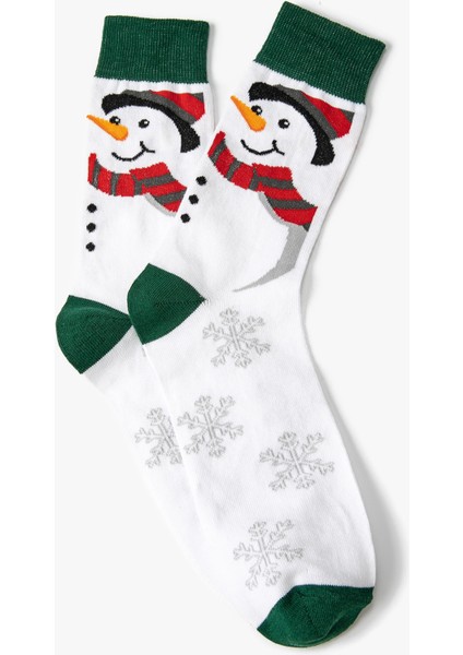 Yılbaşı Desenli Çorap Soket