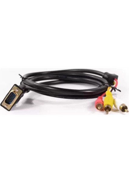 1.5M 5FT Erkek HDMI - VGA HD15 + 3RCA Video/Audio AV Dönüştürme Kablosu