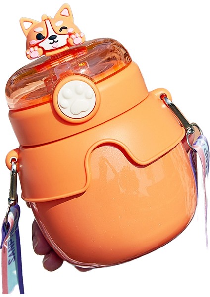 Yeni Stil Termos Bardak 316 Paslanmaz Çelik Yüksek Görünümlü Diyagonal Çocuk Pipetli Bardak Kızlar Için Süper Sevimli Taşınabilir Bardak (Yurt Dışından)