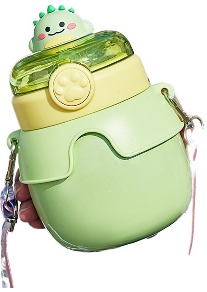 Yeni Stil Termos Bardak 316 Paslanmaz Çelik Yüksek Görünümlü Diyagonal Çocuk Pipetli Bardak Kızlar Için Süper Sevimli Taşınabilir Bardak (Yurt Dışından)