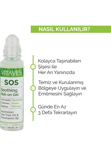 VITAYES Akne Sivilce Siyah Nokta Cilt Problemlerini Onarıcı Doğal Çay Ağacı Özlü Serum 2'li Avantajlı Set