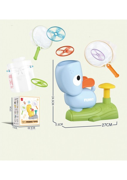 Dog Flying Disc Toys Children's Foot Launcher Toy - Blue (Yurt Dışından)