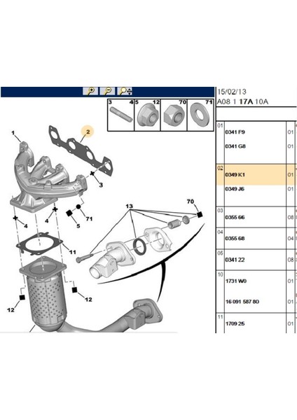 Eksoz Manifold Conta TU3JP (0349.K1-41209021)