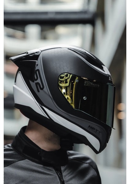 Rapıd Race Deeper Mat Beyaz-Siyah Kask C5