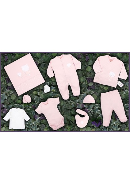 Baby 4402 10 lu Tulumlu TAçlı Kedi Zıbın Seti Hastane Çıkışı