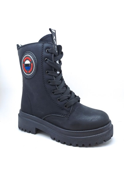 Kız Çocuk Bağlı Fermuarlı Sıcak Astarlı Anatomik Comfort Taban Bot