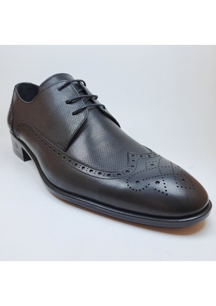 Erkek Hakiki Deri Oxford Model Siyah Klasik Ayakkabı