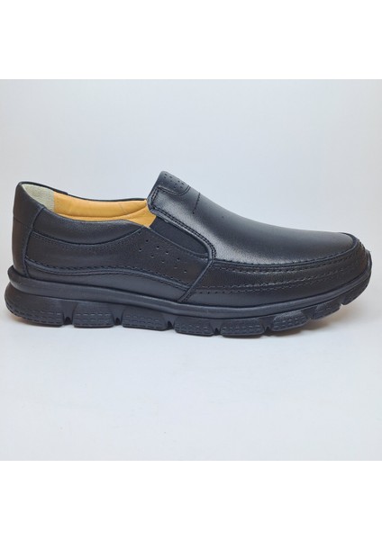 Erkek Hakki Deri Siyah Ortopedik Extra Hafif Extra Comfort Casual Ayakkabı fiyatları