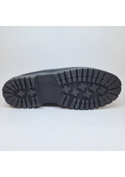 Tımbırlent Model Erkek 40-45 Hakiki Deri Kalın Kauçuk Taban Siyah Casual Comfort Ayakkabı