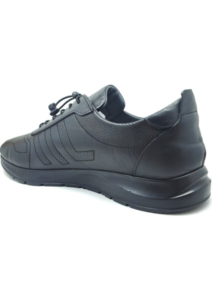 Büyük Beden 45-47 Siyah Hakiki Deri Lastikli Casual Comfort Ayakkabı modelleri