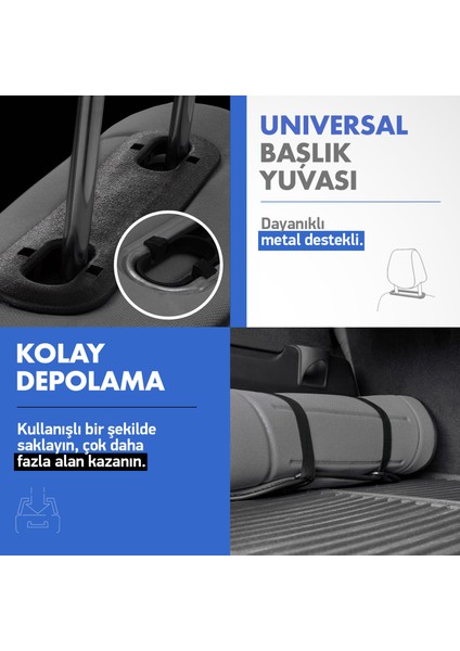 Active Line Series Koruyucu Oto Koltuk Minderi Füme
