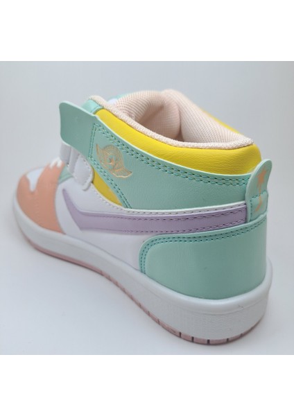 Unisex Çocuk Beyaz Pudra Lila Air Jordan Model Comfort Sneaker fırsatları