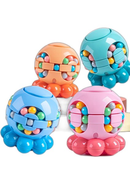 Ahtapot Puzzle Küp Zeka Oyuncağı - Pembe (Yurt Dışından)