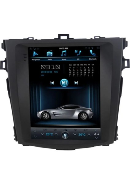 Toyota Corolla (2007-2014) Android 12 Carplay Navigasyon Tesla Ekran Multimedya - 4gb Ram 64GB HDD
