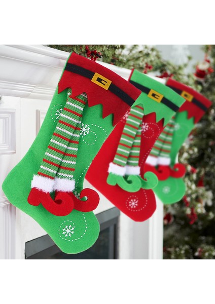 Yeni Noel Ağacı Kolye Örme Noel Çorap Noel Tatili Sahne Düzenlemesi (Yurt Dışından)