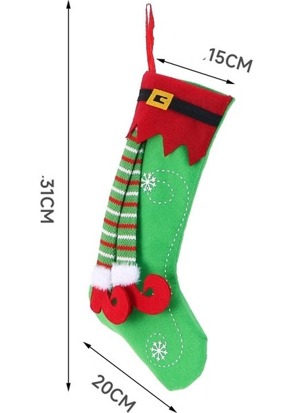 Yeni Noel Ağacı Kolye Örme Noel Çorap Noel Tatili Sahne Düzenlemesi (Yurt Dışından) fiyatları