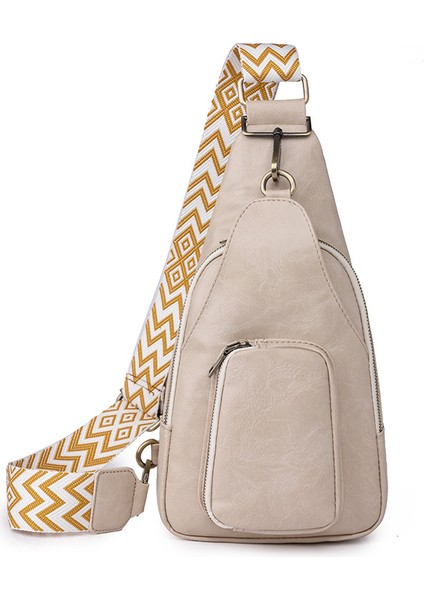 Yeni Yumuşak Deri Göğüs Çantası Avrupa ve Amerikan Retro Moda Kadın Çantası Messenger Çanta High-End Sırt Çantası (Yurt Dışından)