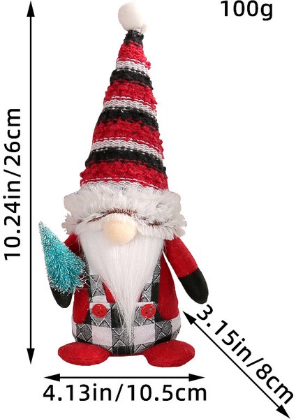 2 Noel Bebeği Çizgili Silindir Şapkalı Bebek Süslemeleri (Yurt Dışından) fiyatları