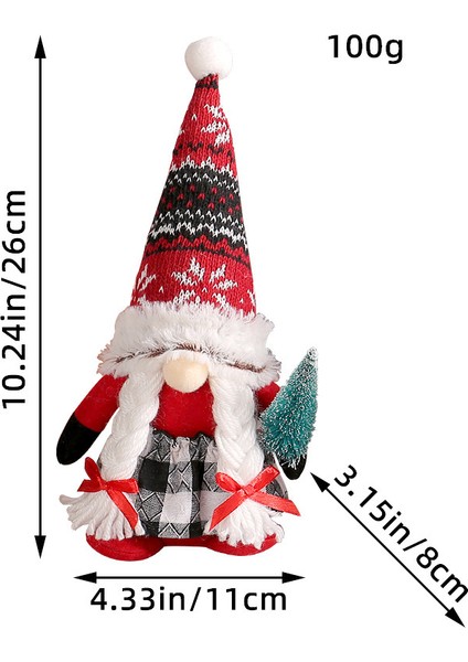 2 Noel Bebeği Çizgili Silindir Şapkalı Bebek Süslemeleri (Yurt Dışından) modelleri