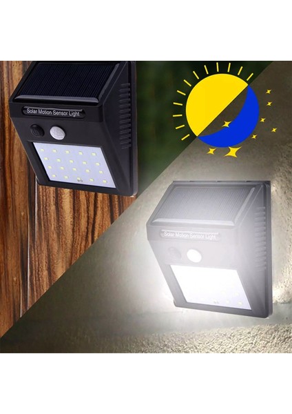 5'li Paket LED Güneş Enerjili Duvar Lambası Insan Vücudu Sensörü Bahçe Küçük Duvar Lambası (Yurt Dışından)