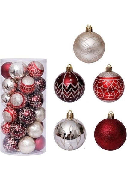 Dake Noel Topu Seti 6cm/30 Parça Noel Ağacı Kolyesi (Yurt Dışından)