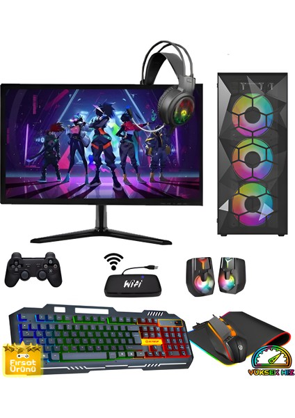 RX80M Ryzen 5 3600 32GB DDR4 1TB SSD RX 580 8GB 256BİT 24" Oyuncu Masaüstü Bilgisayarı