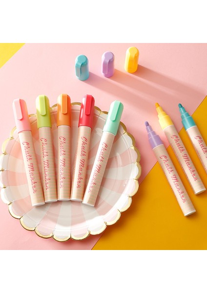 Sıvı Kalem Marker 8 Parlak Renkler 6mm (Yurt Dışından)