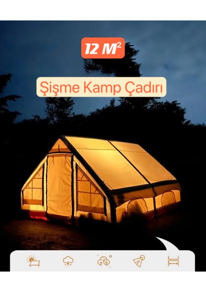 - Family Şişme Kamp Çadırı 300*400*200 cm
