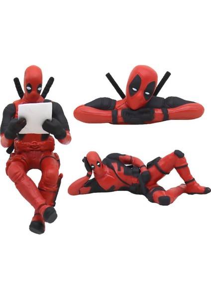 3 Adet Deadpool Araba Aksesuarları, Ev, Araba, Masa ve Bilgisayar Dekorasyonları Için Klasik Anime Figürleri Modeli (3 Takım) (Yurt Dışından)