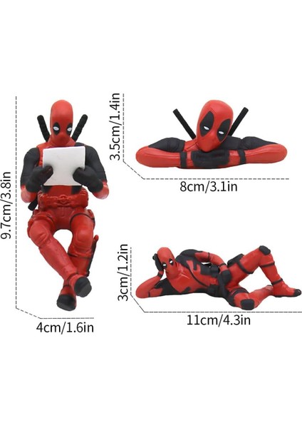 3 Adet Deadpool Araba Aksesuarları, Ev, Araba, Masa ve Bilgisayar Dekorasyonları Için Klasik Anime Figürleri Modeli (3 Takım) (Yurt Dışından) fiyatları