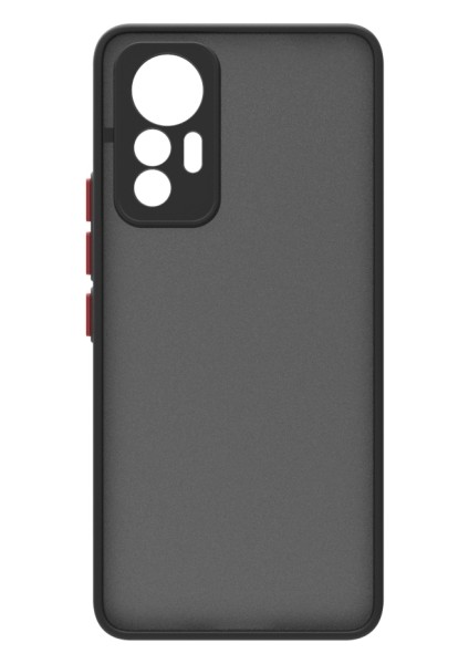 Xiaomi Mi 12 Lite Kenarları Renkli Arkası Buğulu Şık Hux Silikon Kılıf